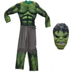 Marvel Avengers Hulk Dräkt för Barn, Ålder 3-8, Pojkdräkt med Mask och Muskler[BT] M><noscript><img width=