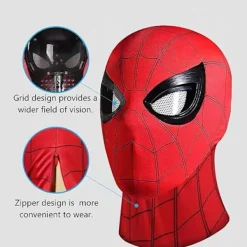ATELA Mascara Spiderman Headgear Cosplay Moving Eyes Electronic Mask Spider Man 1:1 Chin Control Elastic Toys For Adults Kids Gift><noscript><img width=