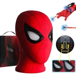 Mascara Spiderman Huvudbonad Cosplay Rörliga Ögon Elektronisk Mask Spider Man 1:1 Hakstyrning Elastiska Leksaker För Vuxna Barn Present_max> Tillbehör