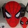 Mascara Spiderman Huvudbonader Cosplay Moving Eyes Elektronisk Mask Spider Man 1:1 Fjärrkontroll Elastisk> Masker