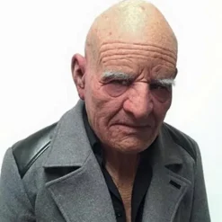 FMYSJ Mask för skallig gammal man för Halloween, Simulerad gammal farfar Latex Huvudskydd (FMY)><noscript><img width=