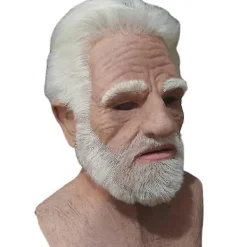 Mask Halloween Party Rekvisita Gammal Mans Ansiktsskydd Latexmask, läskig Gammal Person Mask Vuxen Maskeradkostym Mask><noscript><img width=