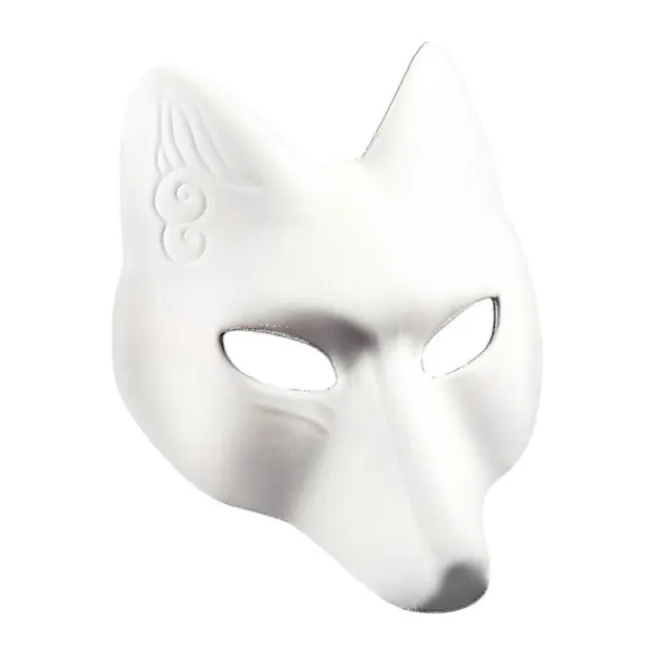 Masker Mask Halloween Cosplay Vit Katt Up Diy Klänning Maskerad Kostymtillbehör Therian Party Varg Tom Omålad Ansikte Mardi> Masker