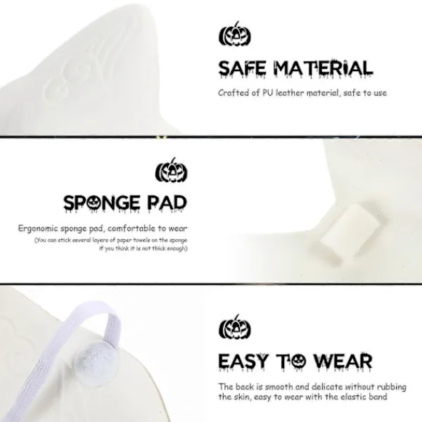 Masker Mask Halloween Cosplay Vit Katt Up Diy Klänning Maskerad Kostymtillbehör Therian Party Varg Tom Omålad Ansikte Mardi> Masker