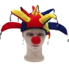unbranded Maskerad dansdräkt rekvisita vuxen huvudbonader Barnens dag prestanda huvudbonader clown hatt set (hatt+röd näsdekoration)> Huvudbonader