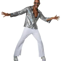 tectake Maskeraddräkt discokille 70-tal herr M> Dräkter