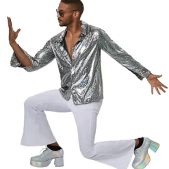 tectake Maskeraddräkt discokille 70-tal herr M><noscript><img width=