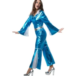 tectake Maskeraddräkt discostjärna 70-tal dam M> Dräkter