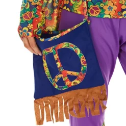 tectake Maskeraddräkt hippie byxor och blus 70-tal dam L><noscript><img width=