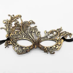 ATELA Maskeradmask - Venetiansk mask för kvinnor Pretty Elegant Lady Spets Maskerad Halloween Mardi Gras Party Guld+Silver+Svart><noscript><img width=