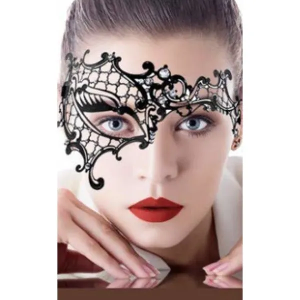 Maskeradmask för kvinnor Metall venetiansk cosplay maskeradmask> Masker
