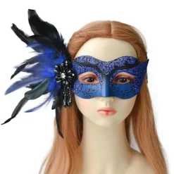 Maskeradmask för kvinnor och män, venetiansk mask för fest/bal/baluns/bröllop/väggdekorationer, Mardi Gras-mask, kostymer, mask silver_Överraskningsgåva Black | Fyndiq><noscript><img width=