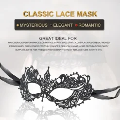 OCEAN Maskeradmask för Kvinnor Venetianskt Spetsögonmask för Fest Bal Kostym Mardi Gras Festtillbehör> Masker