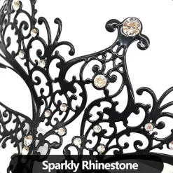 OCEAN Maskeradmask i metall laserskuren för kvinnor, venetiansk festmask> Masker