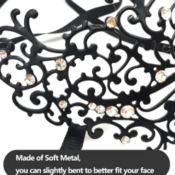 OCEAN Maskeradmask i metall laserskuren för kvinnor, venetiansk festmask><noscript><img width=