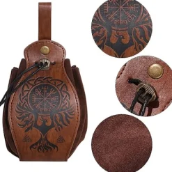 Holocky Medeltida Bälte i Vikingastil med Väska för Halloweenkostymer><noscript><img width=