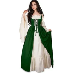 Medeltida Punk Klänning Cosplay Halloween Kostymer Kvinnor Palats Karneval Fest Utklädnad Prinsessa Kvinna Viktoriansk Vestido Robe Vinröd vin röd... | Fyndiq><noscript><img width=