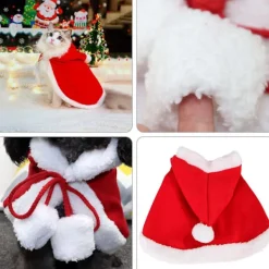 (Medium) Juldjurkläder för hund, katt julhelg kostym D> Dräkter