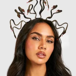 Medusa Ormhuvud Diadem Grekisk Gudinna Hårband Maskerad Huvudbonad Halloween Cosplay Karneval Party Tillbehör för Kvinnor Flickor><noscript><img width=