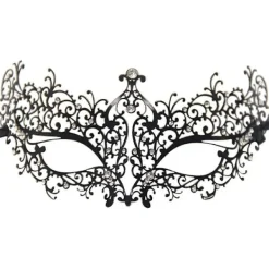 Metall Laserskuren Maskeradmask Dam Venetiansk Festmask> Masker