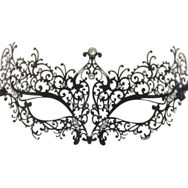 Metall Laserskuren Maskeradmask Dam Venetiansk Festmask> Masker
