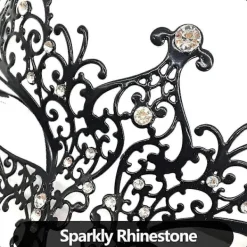 Metall Laserskuren Maskeradmask Dam Venetiansk Festmask> Masker