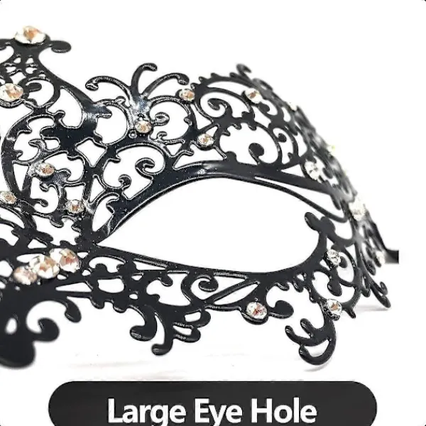 Metall Laserskuren Maskeradmask Dam Venetiansk Festmask> Masker