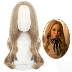 M3GAN Cosplay Peruker 60cm långt hår Värmebeständig Syntet Hall> Peruker