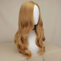 FMYSJ M3gan Heroine Cosplay Peruk AI-docka Robotar Megan Lång Vågig Lockig Syntetisk Hårfärg Peruker Halloweenfest Rollspel Kostymrekvisita (FMY)><noscript><img width=