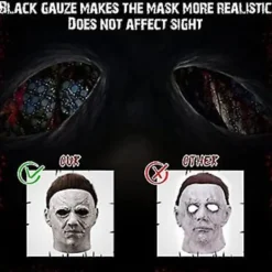 Michael Halloween Skräckmask Myers Helhuvudsmasker För Halloween Karneval Kostymfest Kostym Läskig Maskerad Latexmask( C)><noscript><img width=
