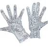 Michael Jackson Handskar Barn Prestandahandskar Fest Handskar Klädtillbehör Julutklädnad (Silver)> Tillbehör