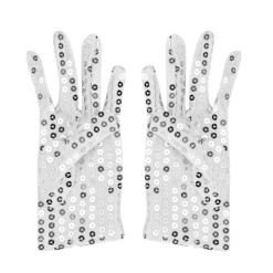Michael Jackson Handskar Barn Prestandahandskar Fest Handskar Klädtillbehör Julutklädnad (Silver)><noscript><img width=