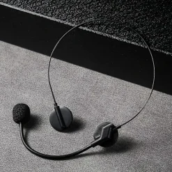 unbranded Mikrofonheadset Falsk Rockstjärna Headset Leksak Headset Mic Kostymtillbehör Konsert Hörlurar Sminkrekvisita (1, Stor) Svart Stor><noscript><img width=