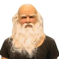 Min Gamle Man Julhelg Rolig Mask Super Mjuk Tomte Vuxen> Masker
