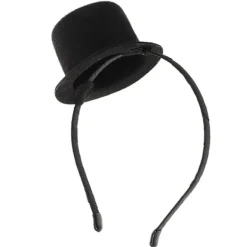 LEIGELE Mini Hög Hatt Hårband Kostymtillbehör För Bröllop Karneval Cosplay Party Vuxna Svart Unik Design 1 st (LGL) 20.00X15.00X9.00CM><noscript><img width=