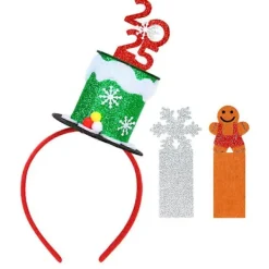 Mini Hög Hatt Juldiadem med Utbyteskort – Festlig Julfestaccessoar för Vuxna, Iögonfallande Cosplaydekoration för Året 21.00X13.10X6.50CM><noscript><img width=