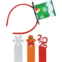 Mini Hög Hatt Juldiadem med Utbyteskort – Festlig Julfestaccessoar för Vuxna, Iögonfallande Cosplaydekoration för Året 21.00X13.10X6.50CM><noscript><img width=