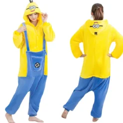 Minions Unisex Vuxen Onesie Kostym, Pyjamas Jumpsuit för Män & Kvinnor L> Dräkter