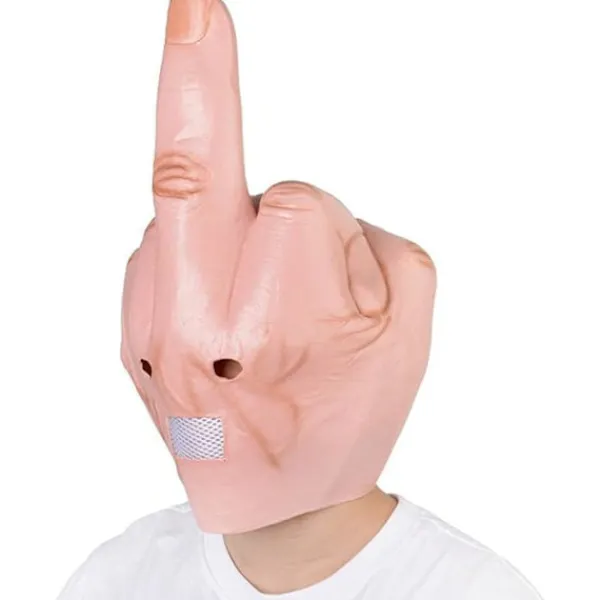 Mittenfinger - Naturlig vertikal mask för Halloween, Cosplay, Par> Masker