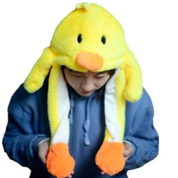 Mjuk och varm kaninmössa med LED-ljus, hoppande mössa Ljusfri Pikachu-mössa> Huvudbonader