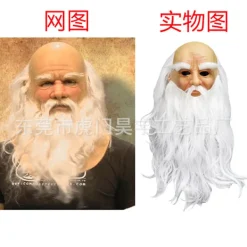 Mjuk Santa Vuxen Min Gamla Man Jul Semester Rolig Latex Mask><noscript><img width=