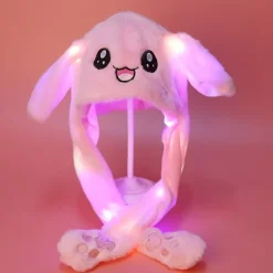 Mjuk varm kaninmössa med LED-ljus, hoppande mössa - Perfekt><noscript><img width=