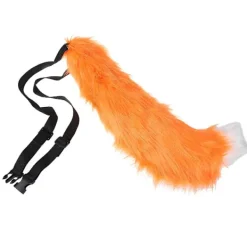 Mjuka djuröron svans lurvig cosplay huvudbonad handgjord Halloween huvudbonad（2）><noscript><img width=