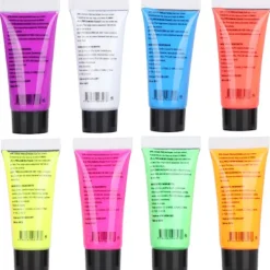 10ml Blacklight Fluorescerande Ansikts- och Kroppsfärgset UV-Reaktiv Makeup><noscript><img width=