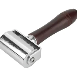 60mm Tryckrulle i kolstål för läder, läderbearbetning gummikantrulle läderstämplingsverktyg> Tillbehör