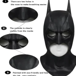 no brand Män Batman Mask Halloween Party Cosplay Kostym Rekvisita Huvudbonad><noscript><img width=