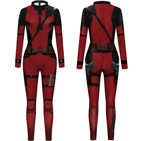 Män Deadpool 3 Wolverine Jumpsuit Bodysuit Cosplay Kostym Halloween Dräkt Outfit L> Dräkter