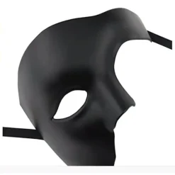 Mäns Maskerad Mask, Silver Venetian Mask Vintage Phantom of the Opera Mask, Vuxen Halv Ansikte Fest Mask Halloween Jul><noscript><img width=