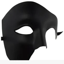 Mäns Maskerad Mask, Silver Venetian Mask Vintage Phantom of the Opera Mask, Vuxen Halv Ansikte Fest Mask Halloween Jul><noscript><img width=