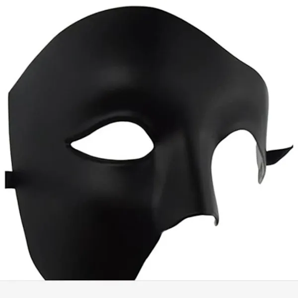Mäns Maskerad Mask, Silver Venetian Mask Vintage Phantom of the Opera Mask, Vuxen Halv Ansikte Fest Mask Halloween Jul> Masker